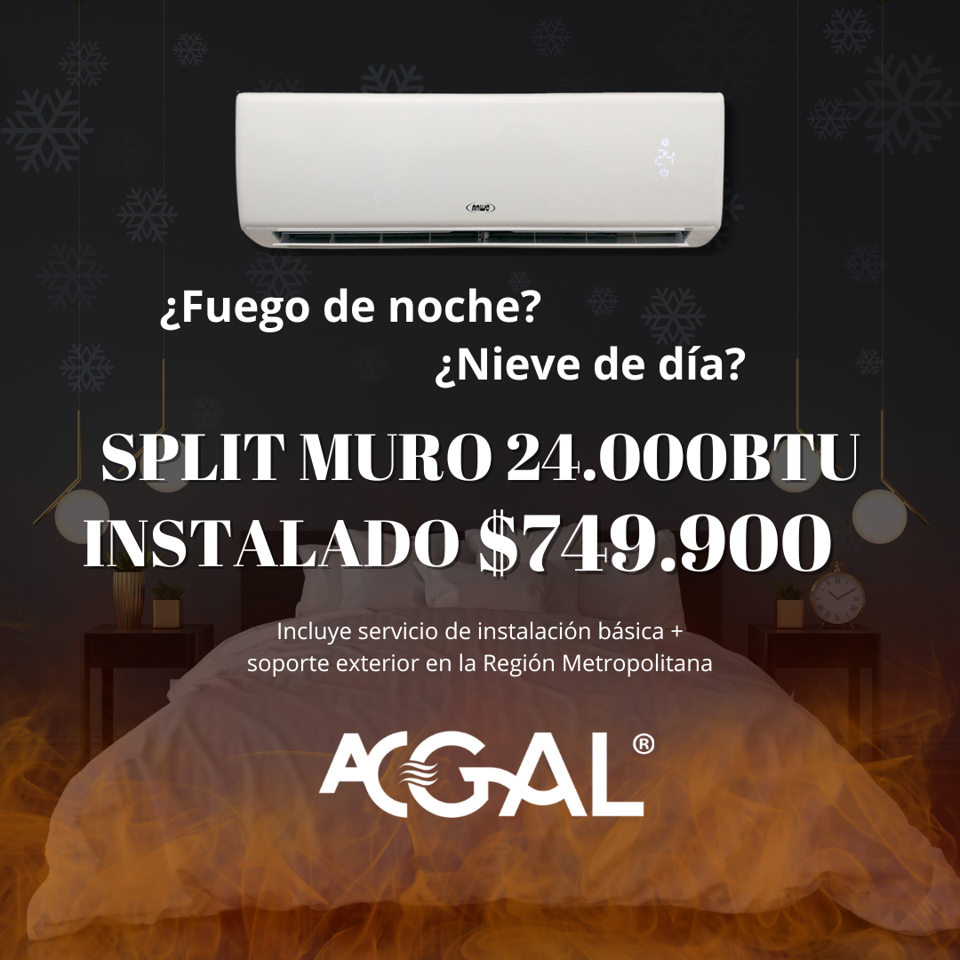 SPLIT MURO INFINITY 24000BTU/h + SOPORTE EXTERIOR + INSTALACIÓN + GARANTÍA 1 AÑO RM