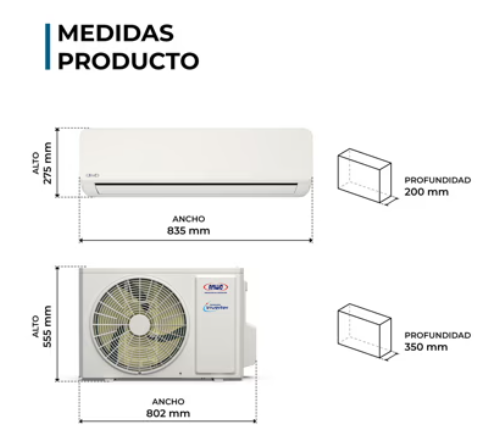 Split Muro 18000 BTUH INVERTER R32 ECOFLOW ANWO