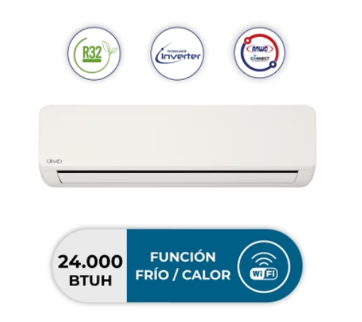 Split Muro 24000 BTUH INVERTER R32 ECOFLOW ANWO