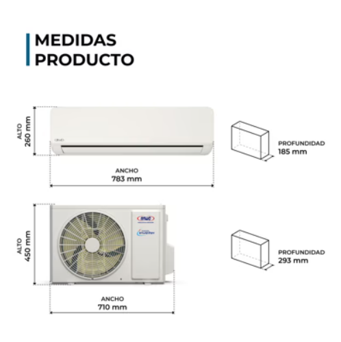 Split Muro 9000 BTUH INVERTER R32 ECOFLOW ANWO