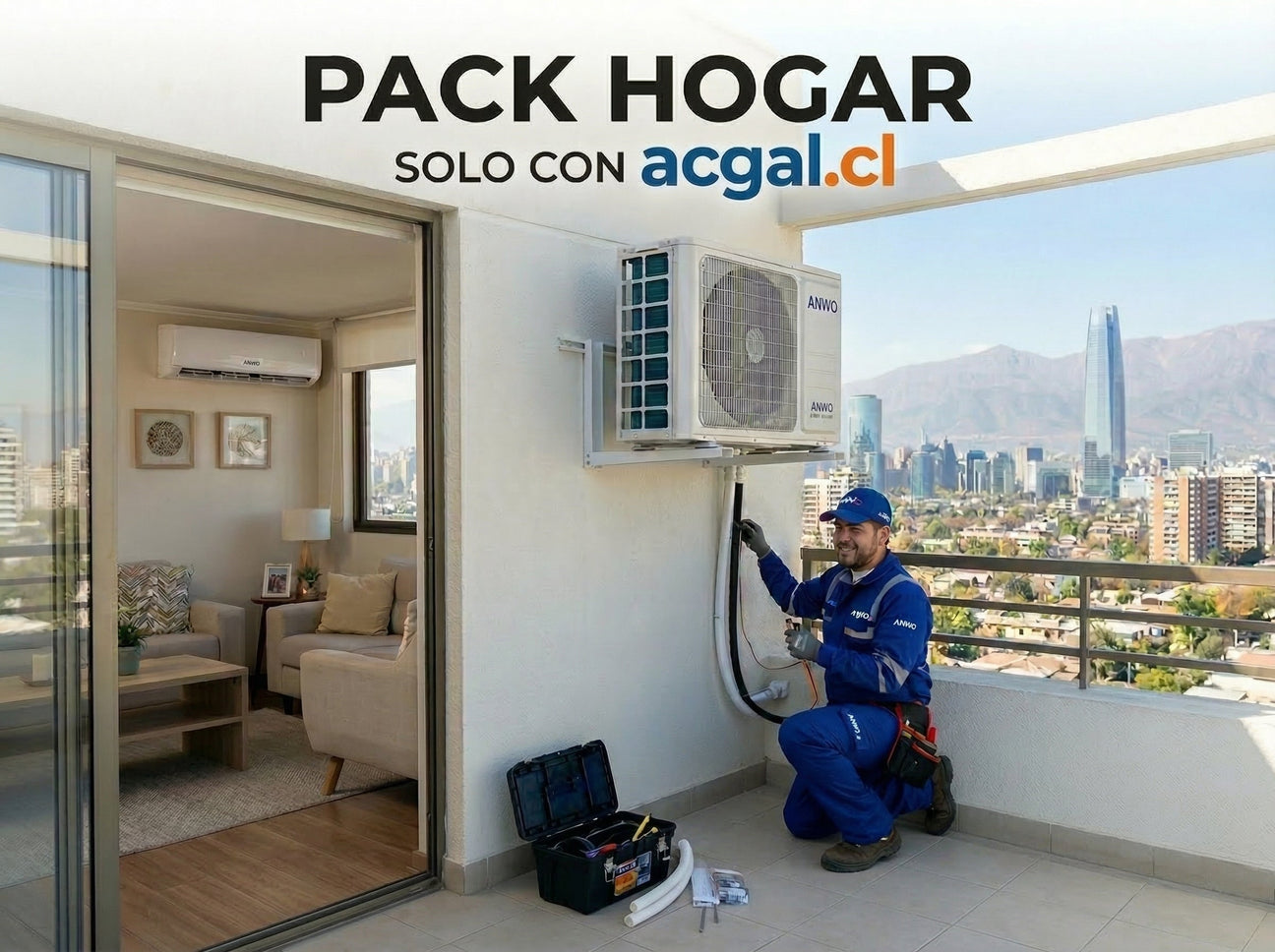 PACK ANWO SPLIT MURO INVERTER INSTALADO