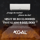 SPLIT MURO INFINITY 12000BTU/h + SOPORTE EXTERIOR + INSTALACIÓN + GARANTÍA 1 AÑO RM