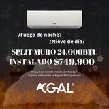 SPLIT MURO INFINITY 24000BTU/h + SOPORTE EXTERIOR + INSTALACIÓN + GARANTÍA 1 AÑO RM