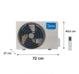 Split Muro 9000 BTUH INVERTER R410a XTREME DURA MIDEA