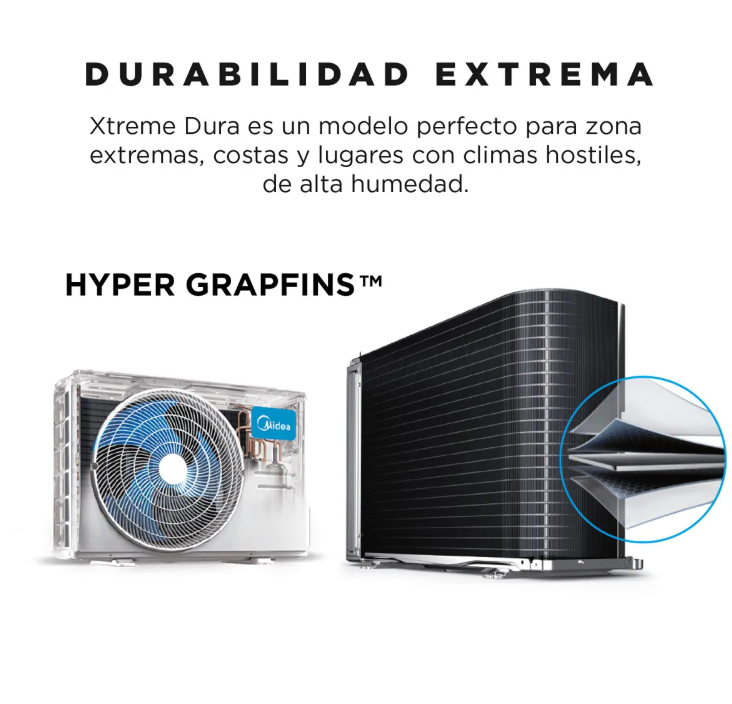 Split Muro 9000 BTUH INVERTER R410a XTREME DURA MIDEA