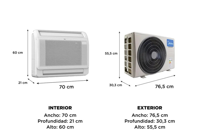 Split Consola 18000 BTUH INVERTER XTREME HEAT MIDEA