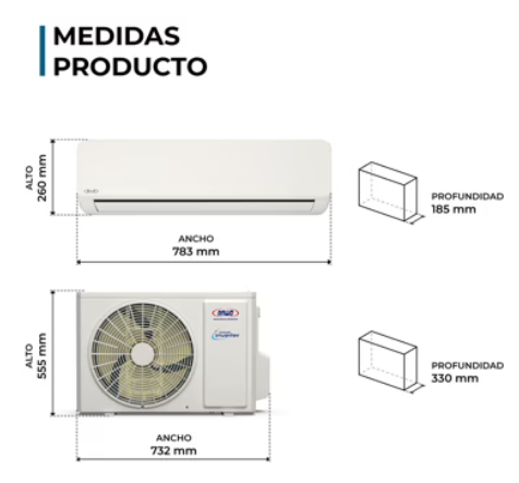 Split Muro 12000 BTUH INVERTER R32 ECOFLOW ANWO