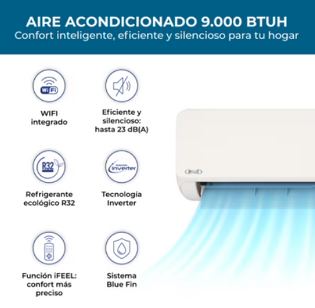 Split Muro 9000 BTUH INVERTER R32 ECOFLOW ANWO