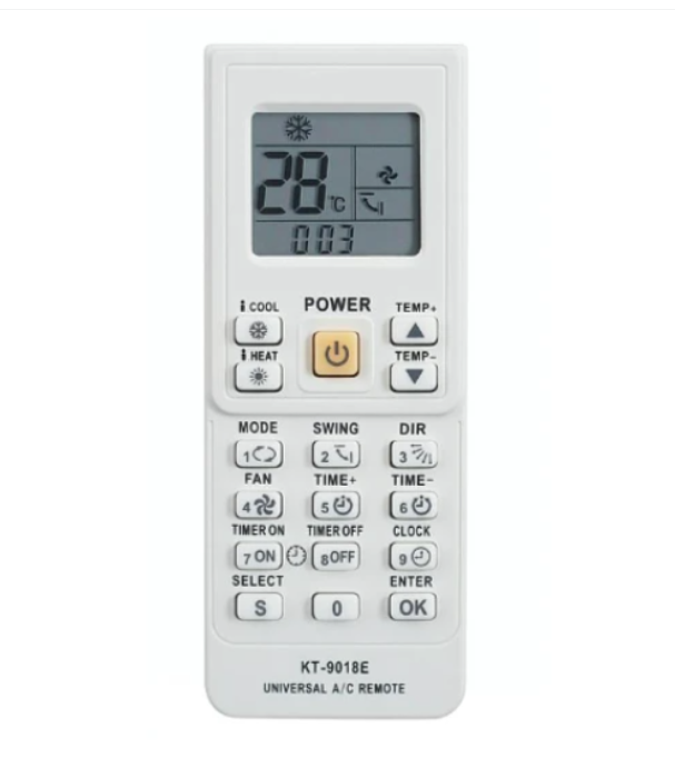 Control Remoto Universal Aire Acondicionado KT-9018E
